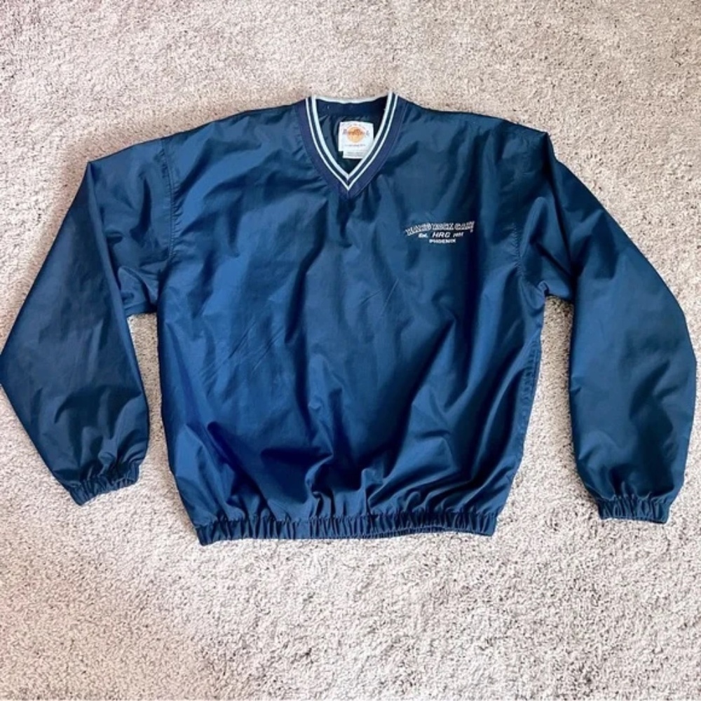 Hard Rock Cafe Navy V-Neck Jacket Phoenix Small